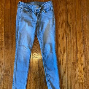 AE Light Wash Super Stretch Skinny Jeans